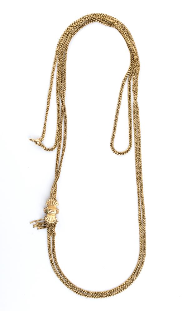 Gold saliscendi for watches - late 19th century