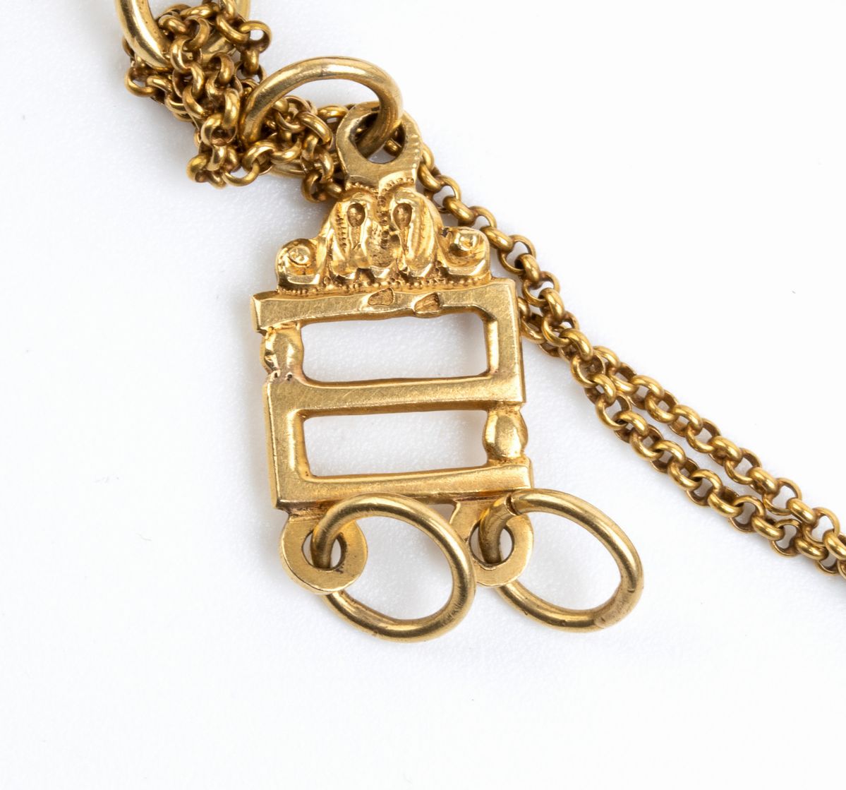 Catena con Fermacravatta in Oro - Fine XIX Secolo