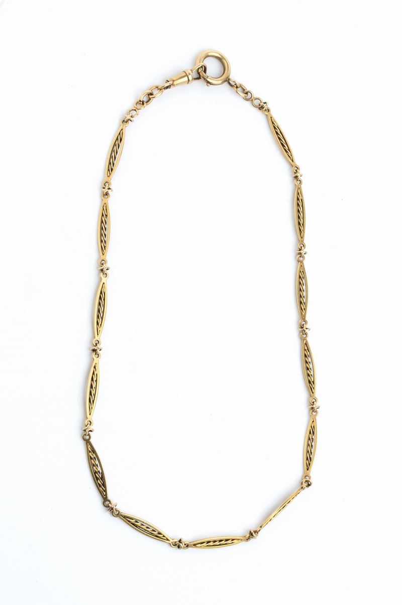 Catena per Orologio da Tasca in Oro Giallo