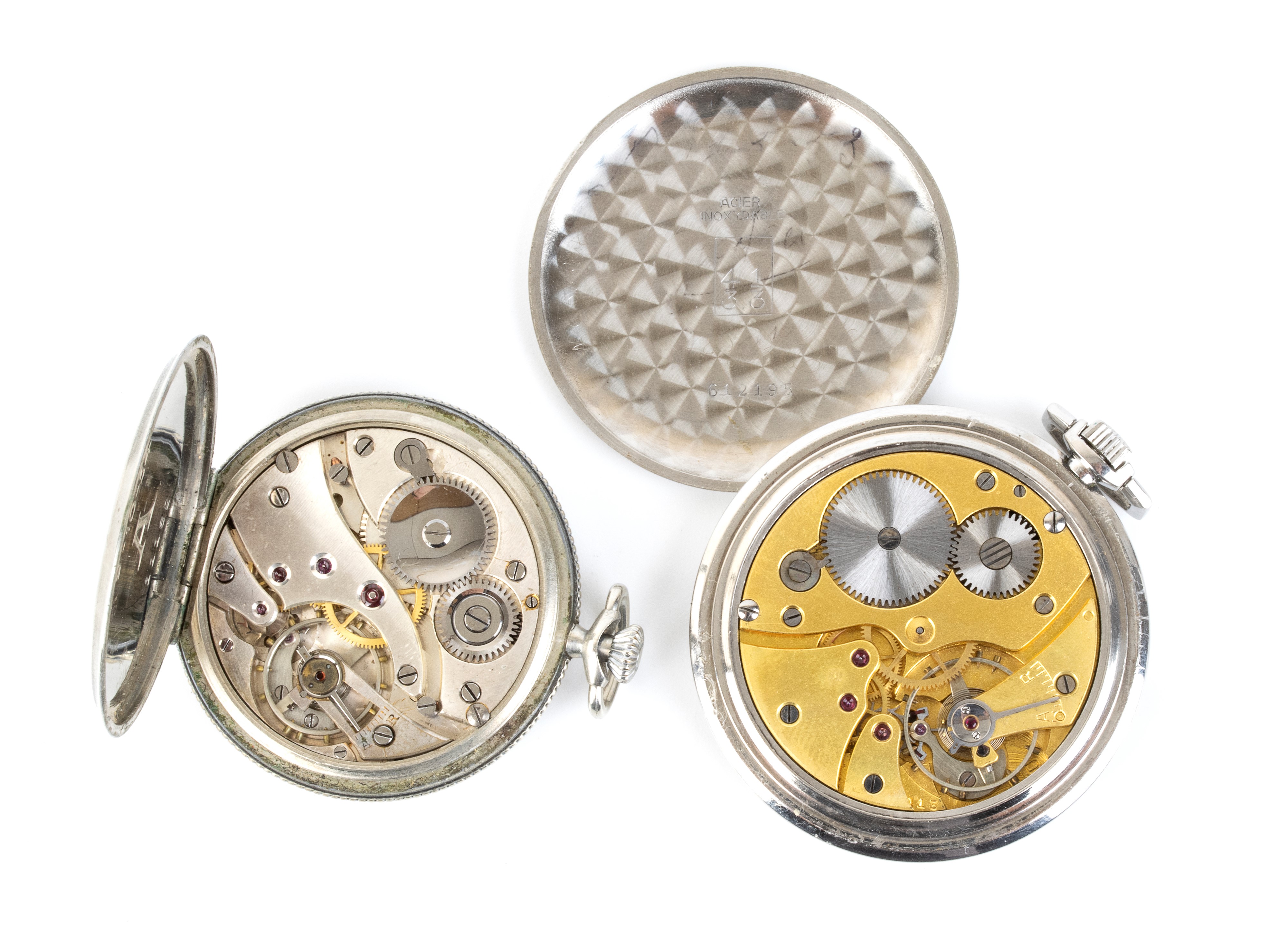 Lip: Due Orologi da Tasca Acciaio