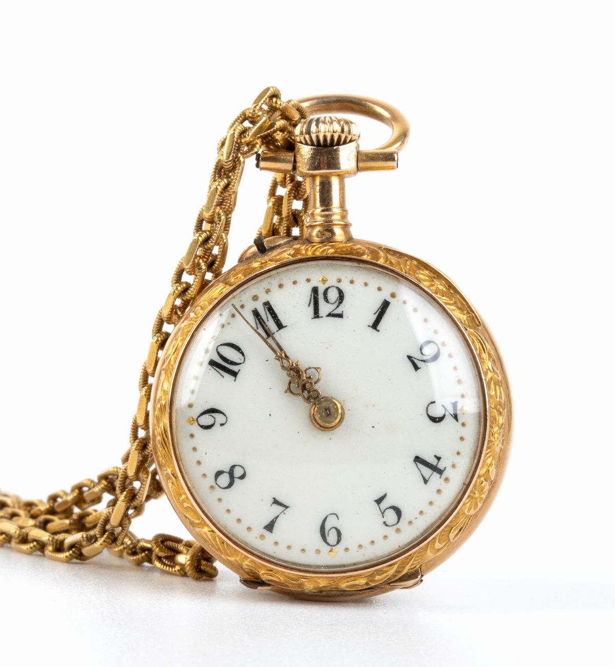 Orologio da Tasca con Catena in Oro 18k - Fine XIX Secolo