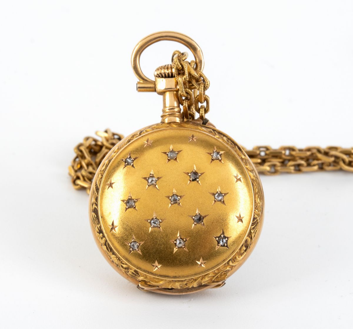 Orologio da Tasca con Catena in Oro 18k - Fine XIX Secolo