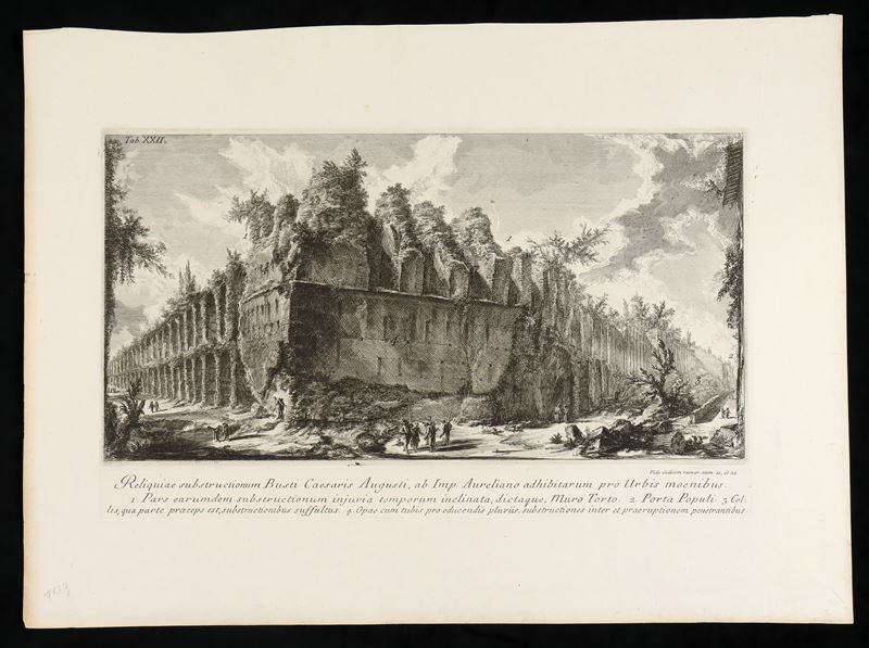 Giovanni Battista Piranesi - Reliquiae Substructionum Busti Caesaris Augusti...