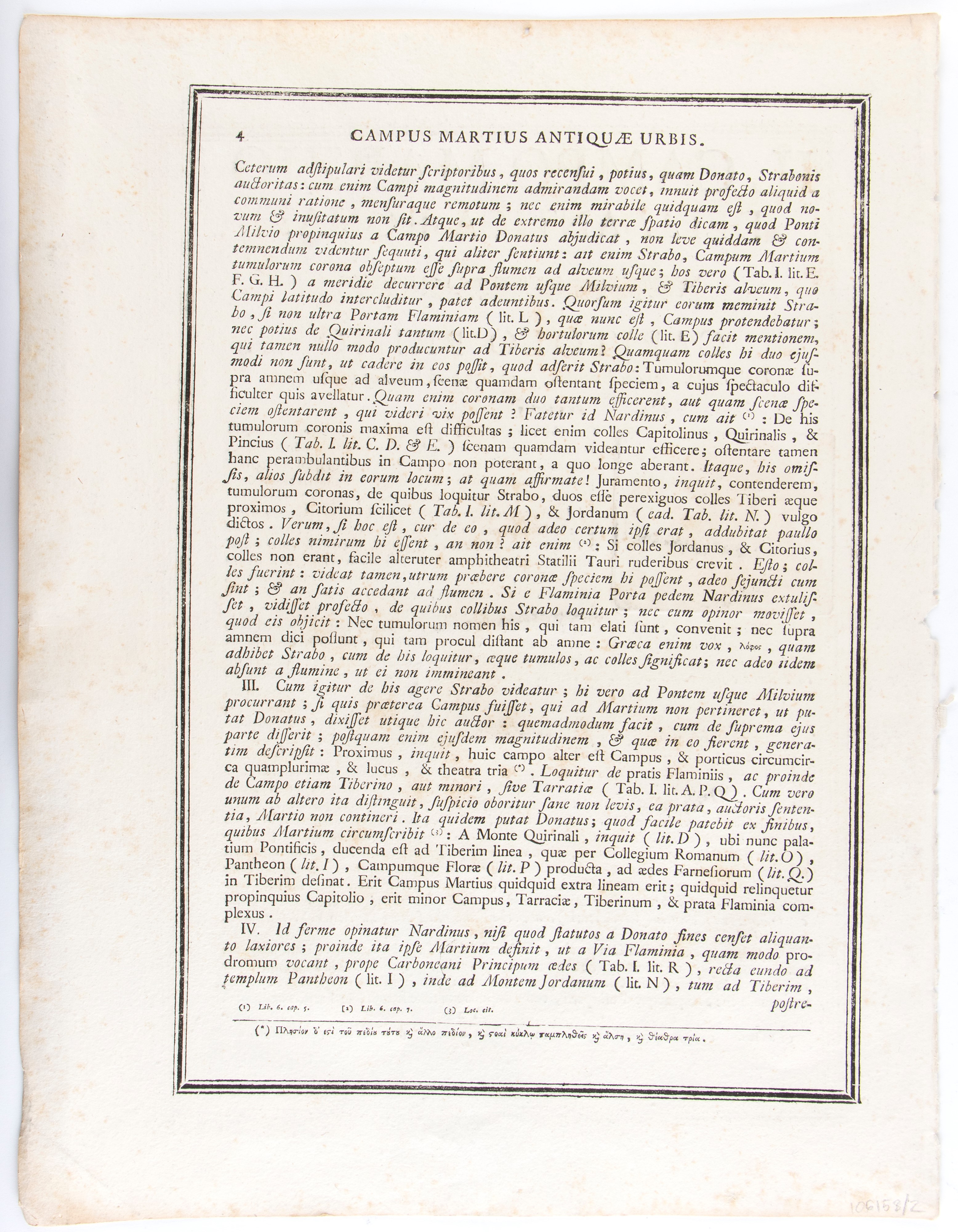 Giovanni Battista Piranesi - Lotto di Due Tavole (testi Introduttivi) per il Campo Marzio Dell'an...