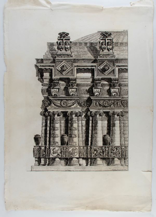 Giovanni Battista Piranesi - UN COLONNATO DORICO D' INVENZIONE