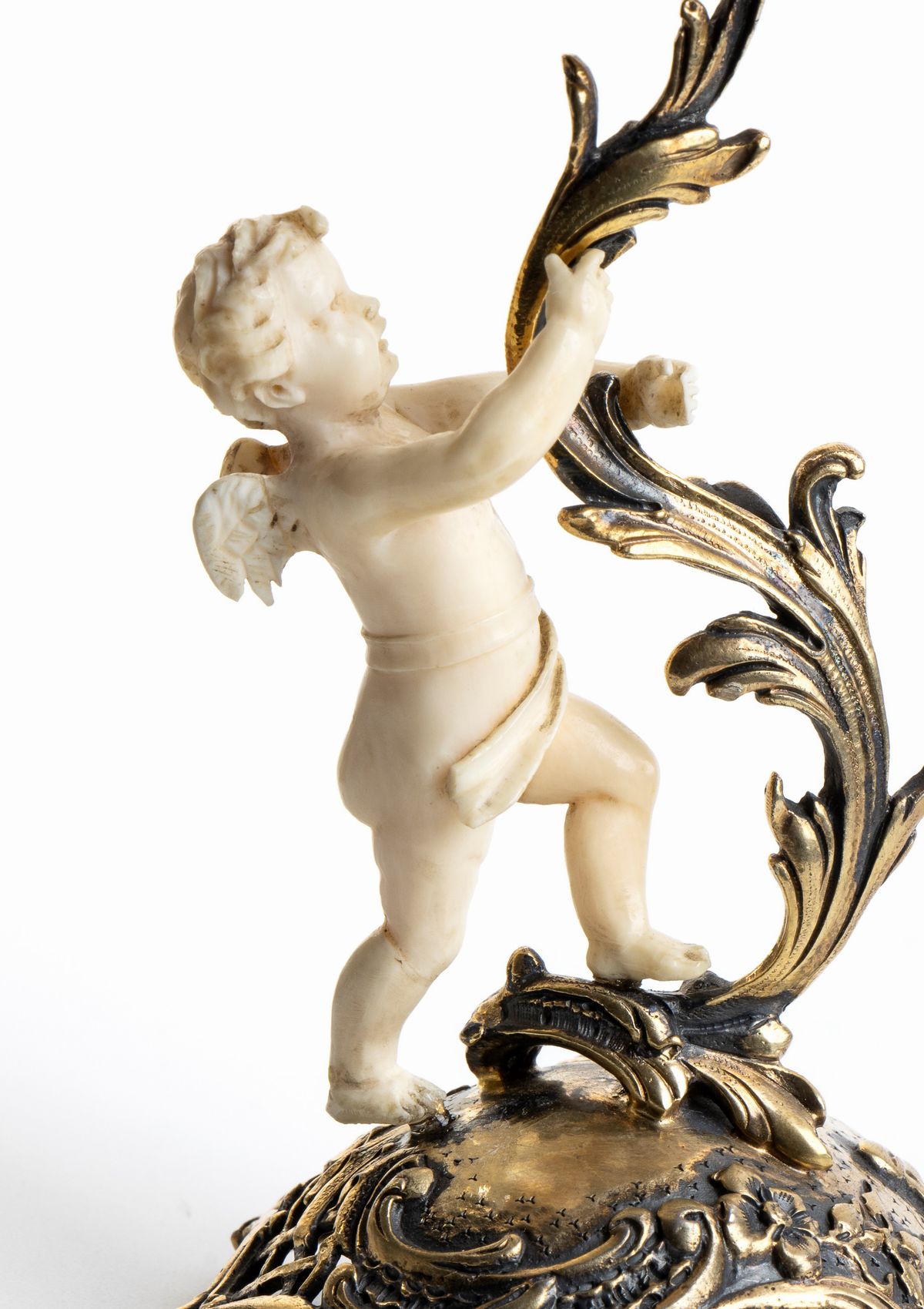 Coppia di Candelieri in Argento e Avorio