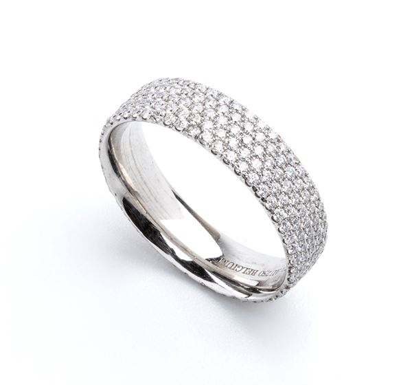 TIFFANY & Co.: anello a fascia con diamanti 