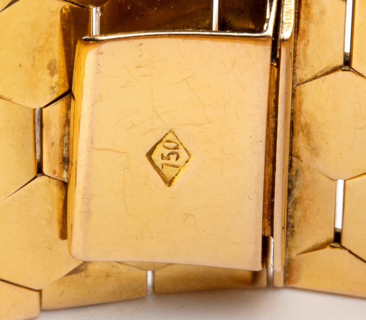 Bracciale Alveare in Oro con Diamanti, Zaffiri e Rubini - Anni '50