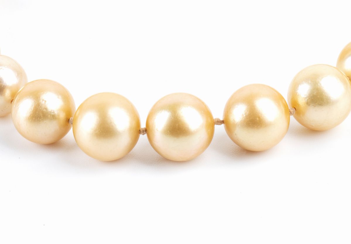 Collana perle gold in oro e diamanti