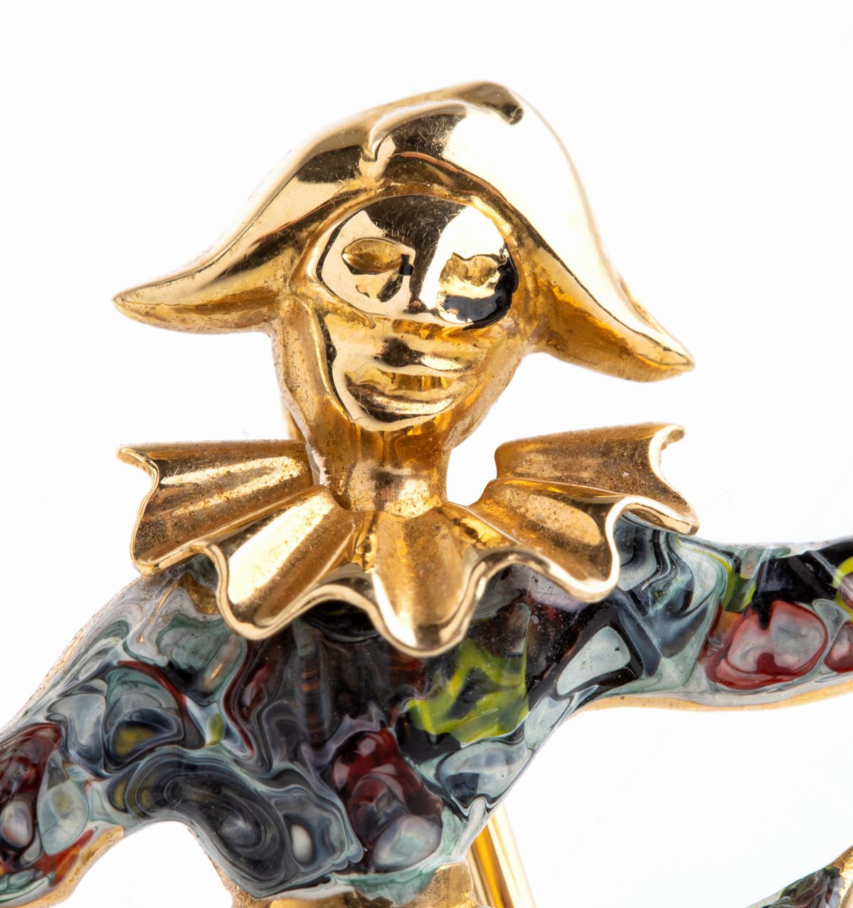 Spilla Arlecchino in Oro e Smalti