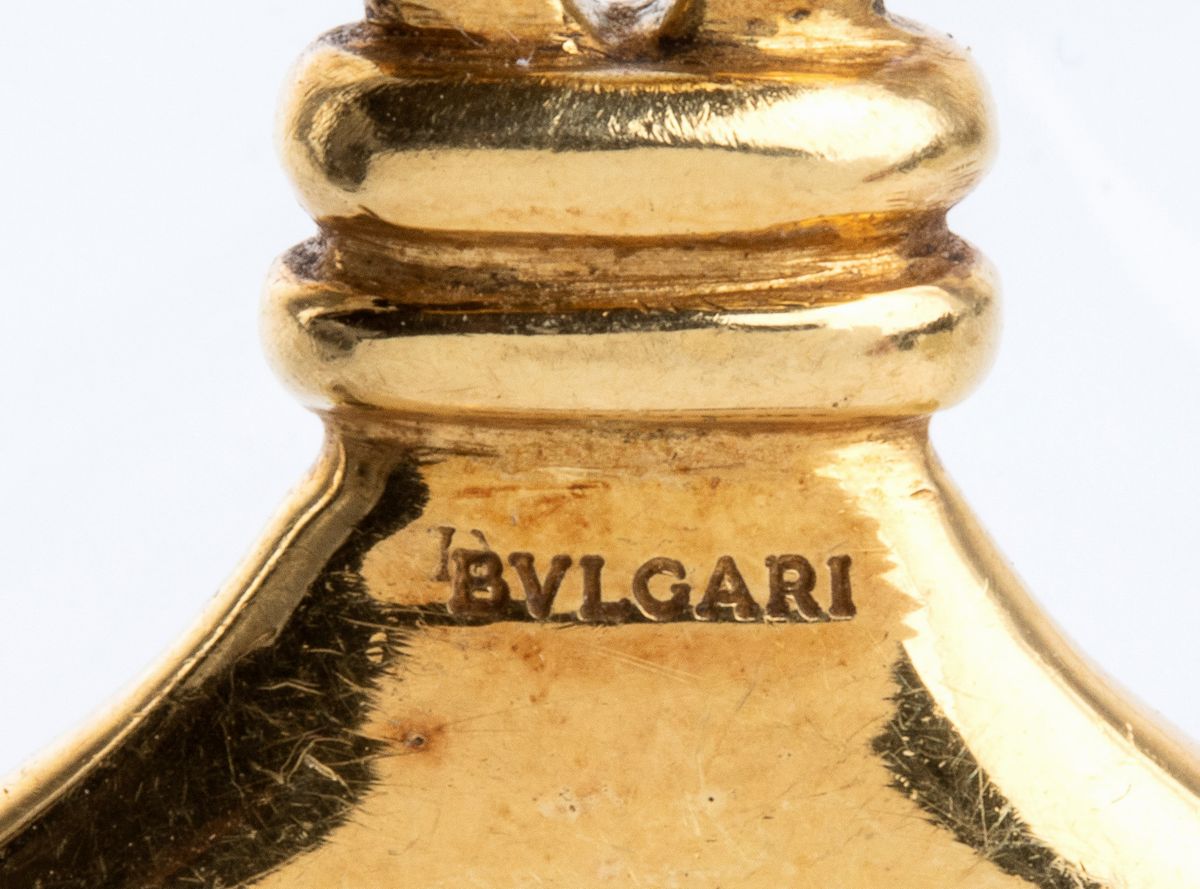 BULGARI: pendente in oro con quarzo citrino