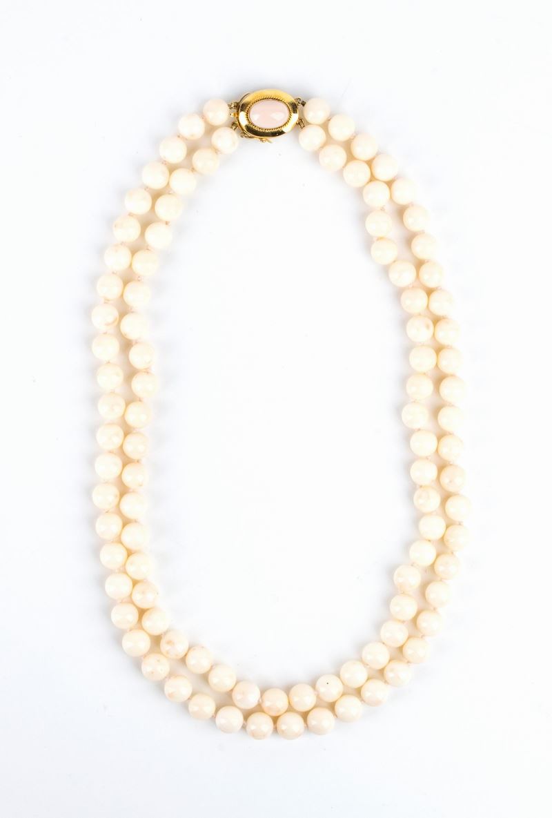 Collana in Corallo Rosa ed Oro