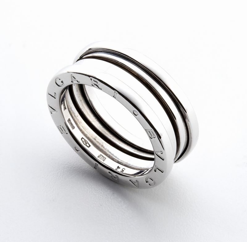BULGARI, collezione B.zero1: anello in oro bianco