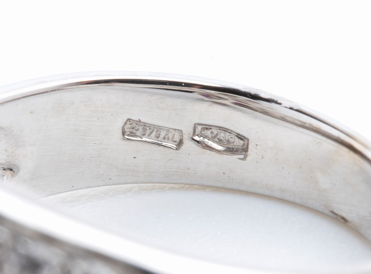 Anello Contrariè in Oro con Diamanti e Rubini