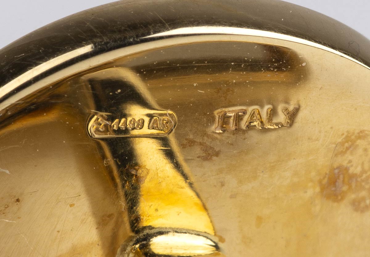 BULGARI, collezione Bvlgari-Bvlgari: coppia di gemelli in oro ed onice