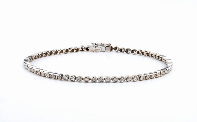 Bracciale "tennis" in Oro e Diamanti