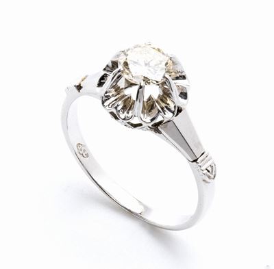Anello con Diamante Solitario