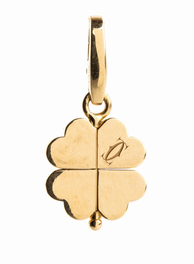 CARTIER: pendente in oro quadrifoglio