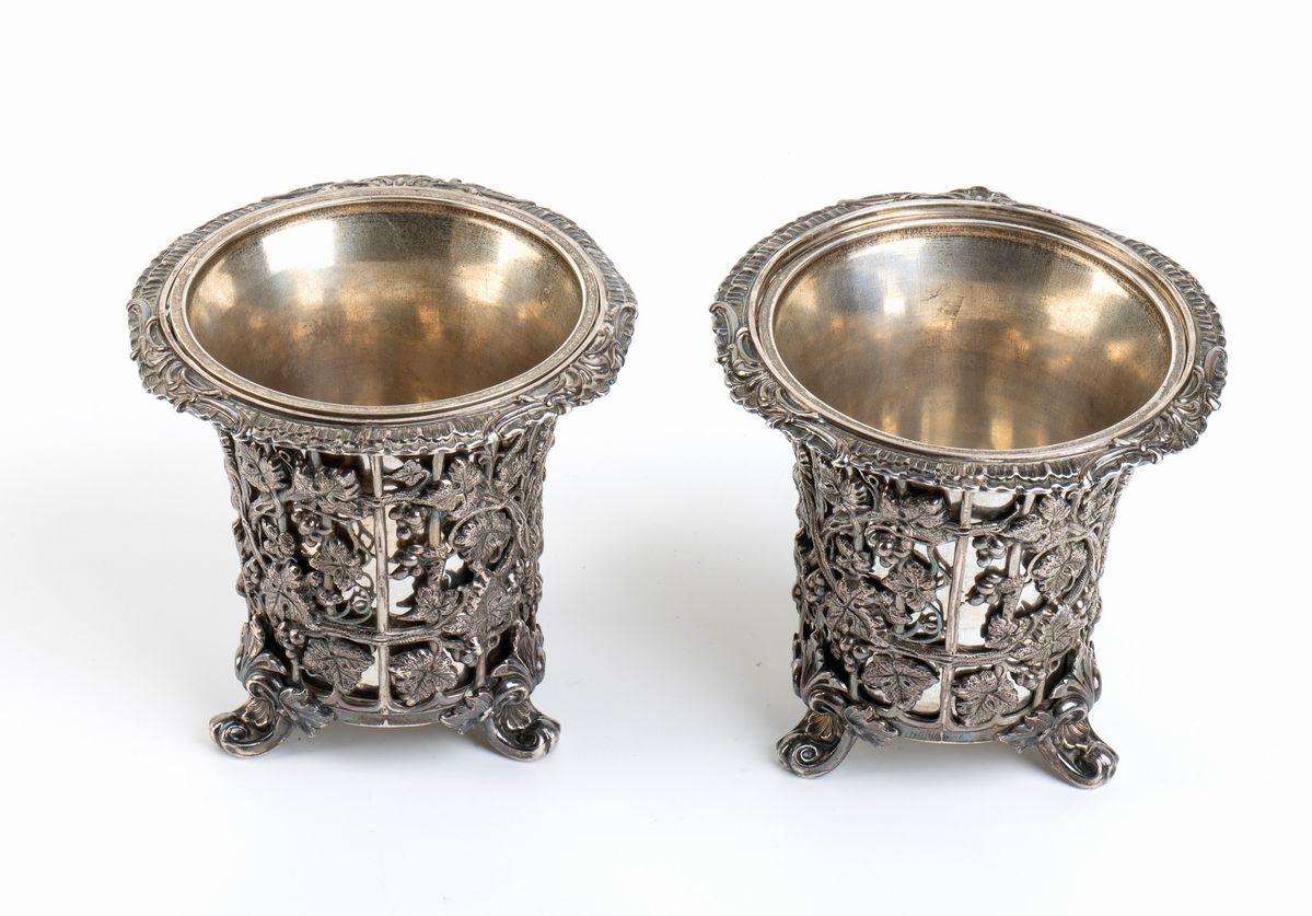 Coppia di Cestini in Argento - Francia, XIX Secolo