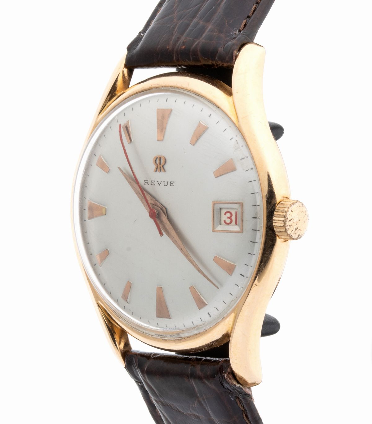 Revue: Orologio da Polso in Oro 18k, Anni '60