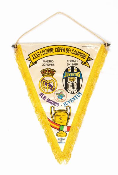 Calcio, Gagliardetto Real Madrid-juventus