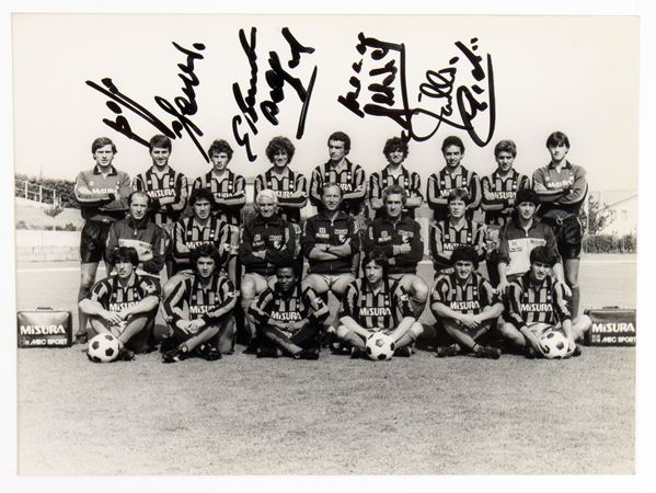 Football, Italy, INTER Football Club, photo with autographs 1982-83