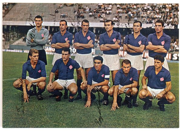 Calcio, Italia, FIORENTINA foto squadra autografata 1964
