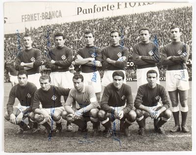 Calcio, Italia, Foto Squadra Fiorentina Autografata 1961-62