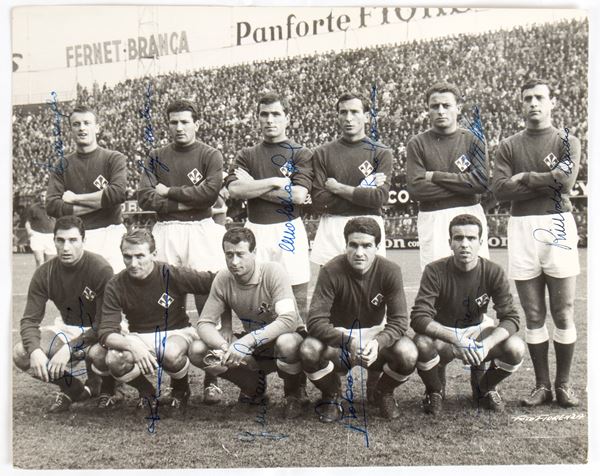 Calcio, Italia, foto squadra Fiorentina autografata 1961-62