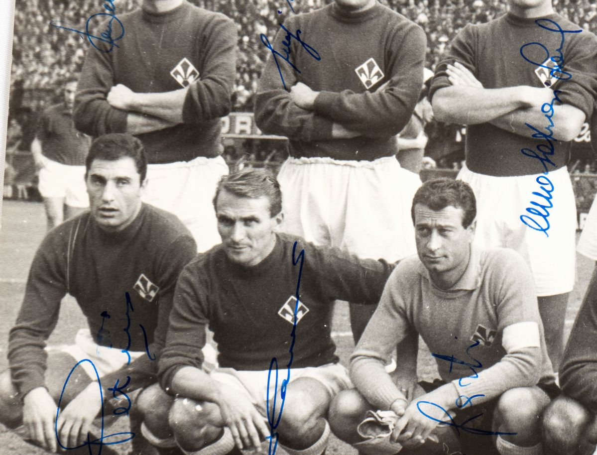 Calcio, Italia, Foto Squadra Fiorentina Autografata 1961-62