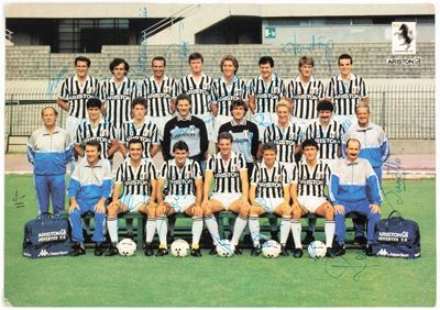 Calcio, Italia, Fotografia Juventus 1986-87 Autografata