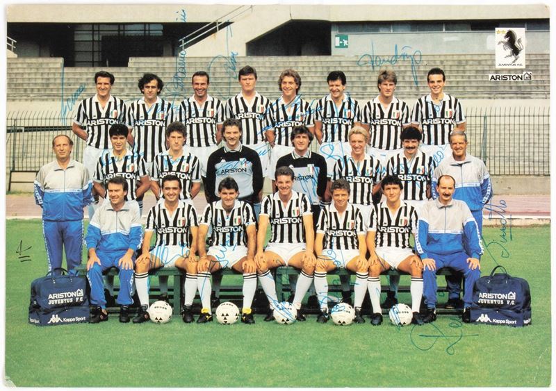 Calcio, Italia, Fotografia Juventus 1986-87 Autografata