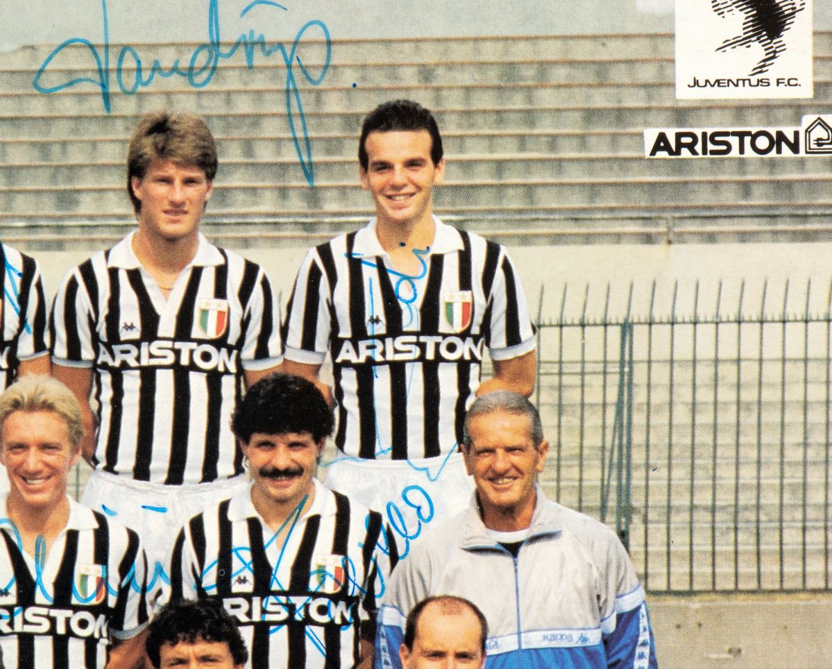 Calcio, Italia, Fotografia Juventus 1986-87 Autografata