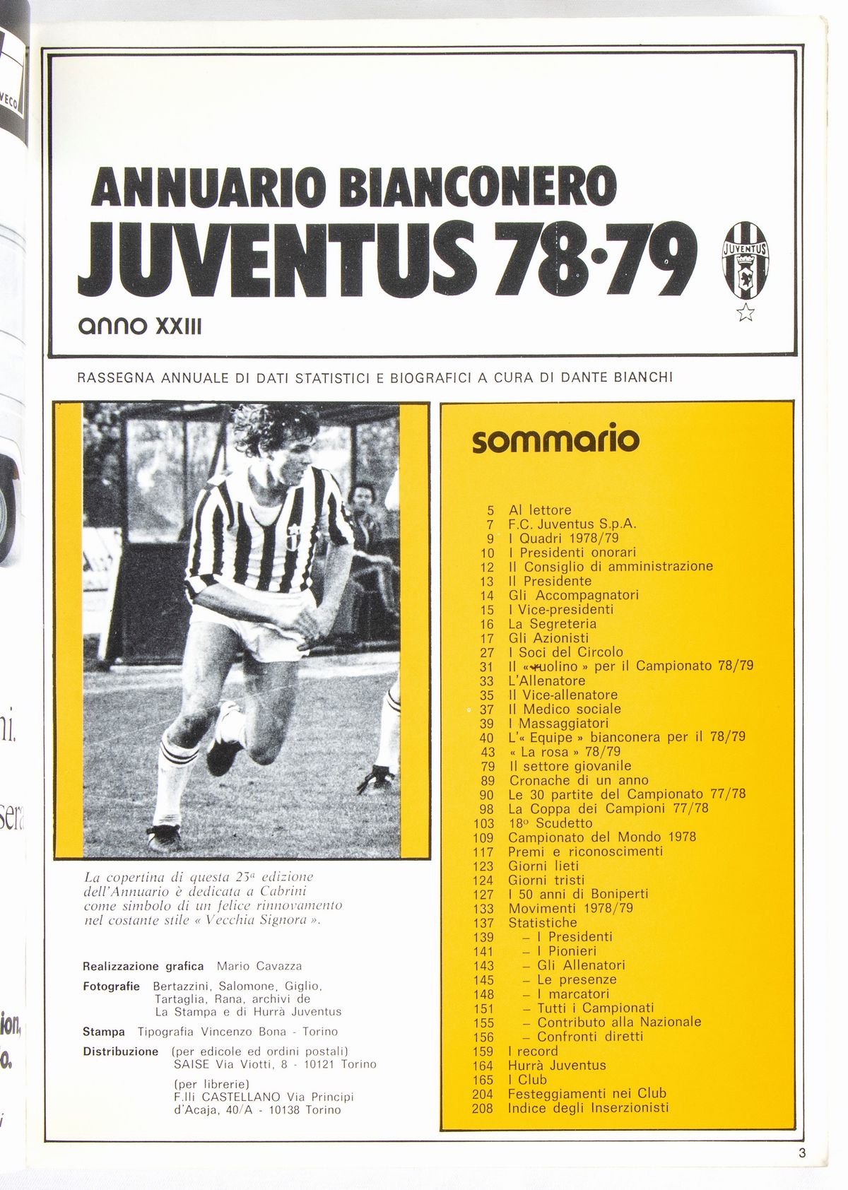 Calcio, Italia, Juventus f.C. Annuario 1978-79