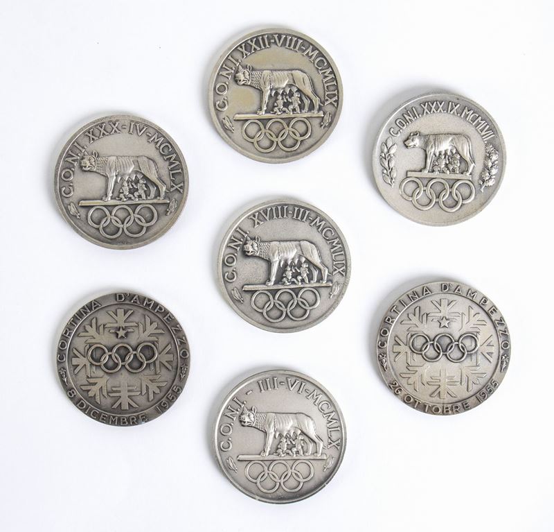 Olimpiadi, Coni Set 6 Medaglie Commemorative