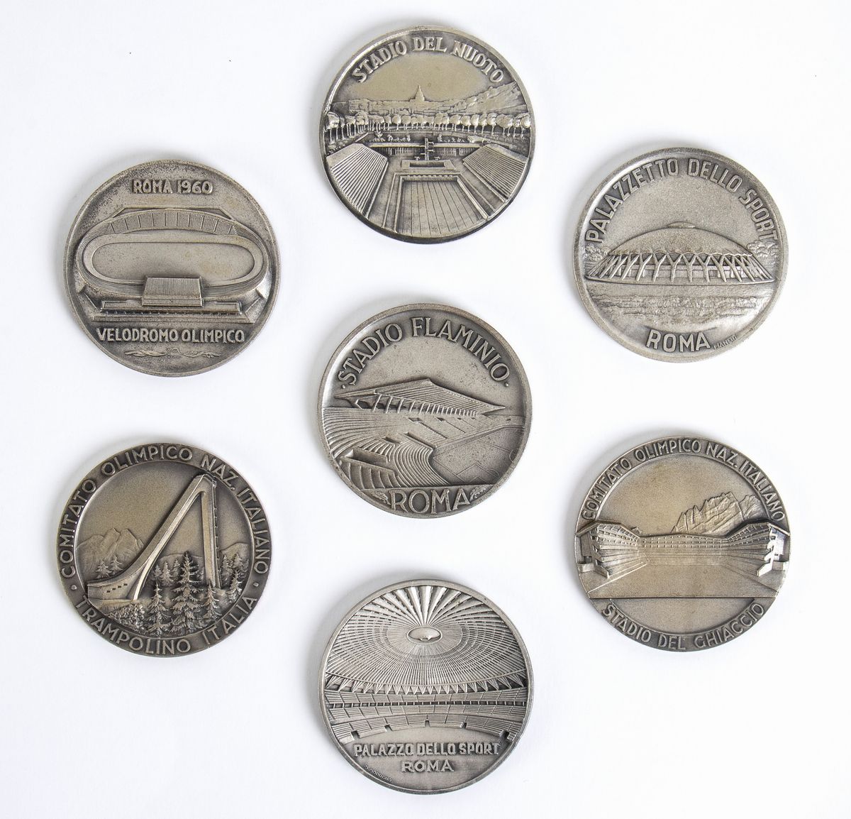 Olimpiadi, Coni Set 6 Medaglie Commemorative