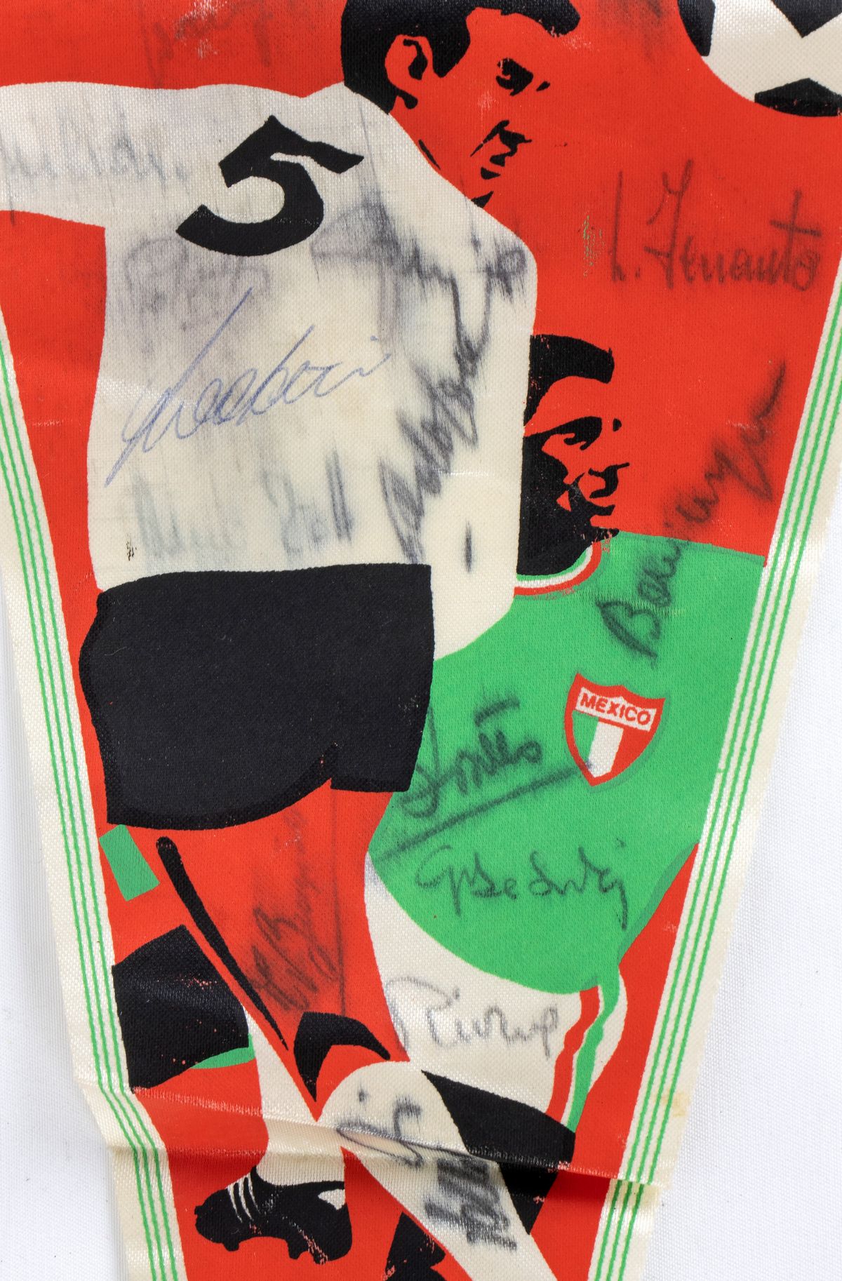 Calcio, Italia, Mondiali Mexico 70 Gagliardetto Autografato