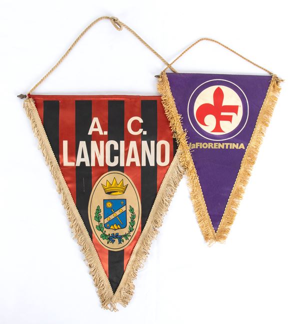 Football, Italy, two pennants
