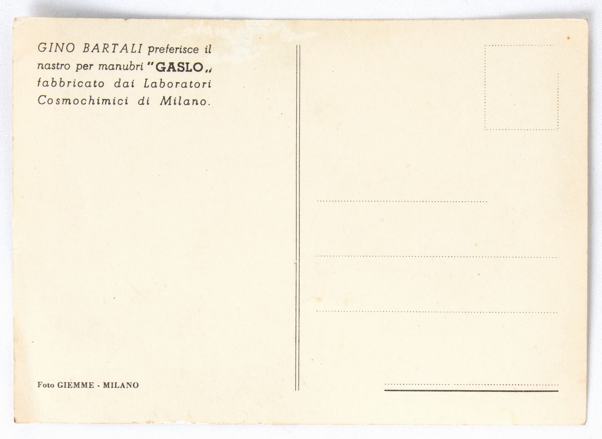 Ciclismo, Italia, Cartolina Autografa Bartali