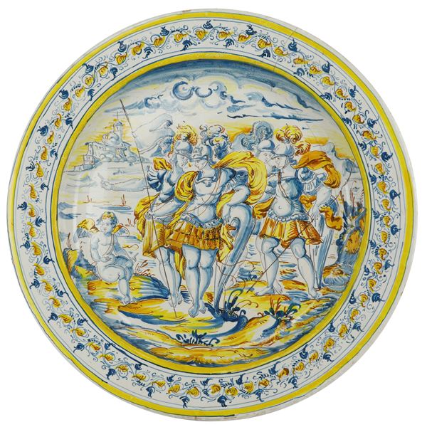 GEROLAMO MENGARI - Polychrome ceramic plate
