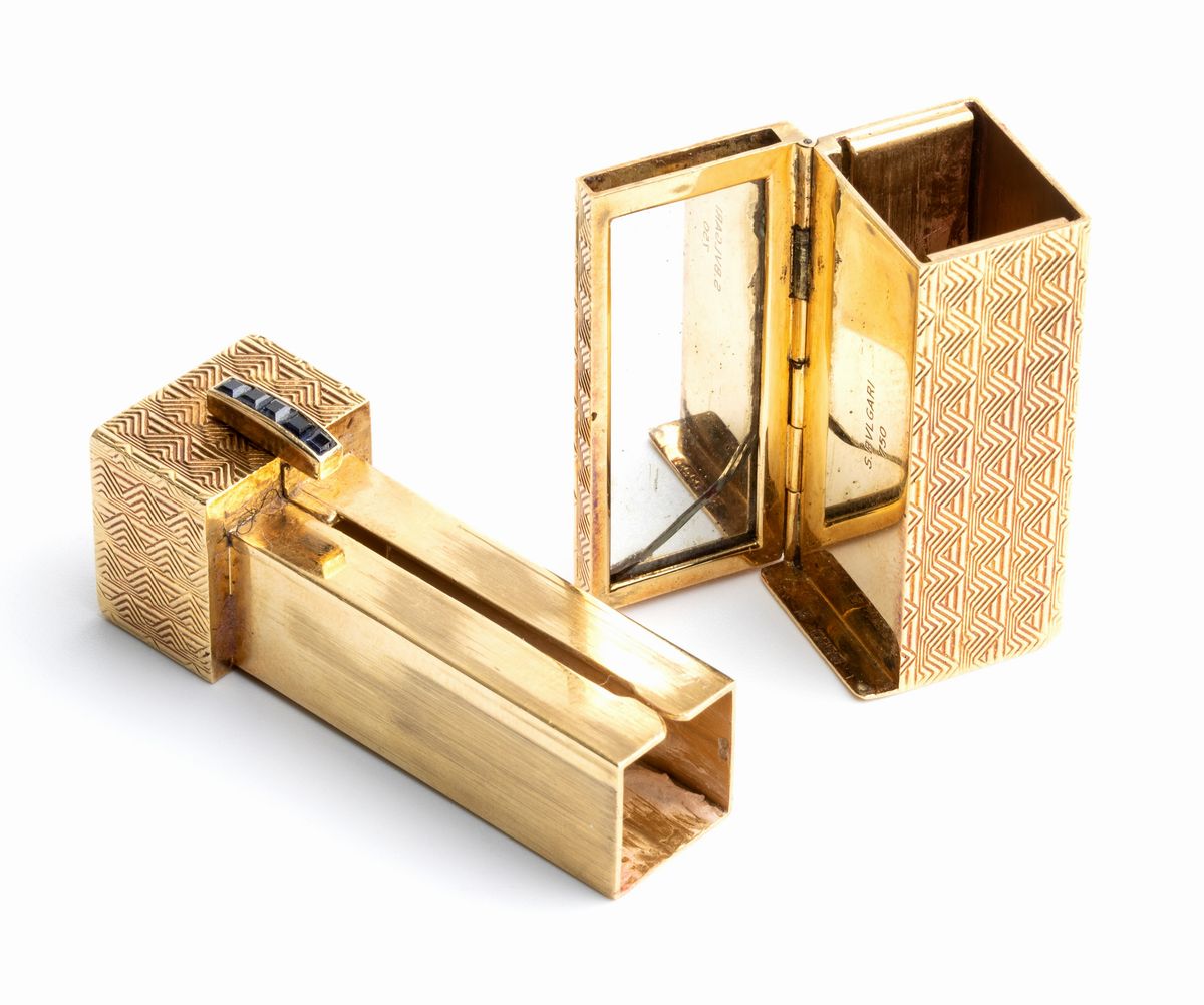 BULGARI: porta rossetto in oro 18K, anni '40