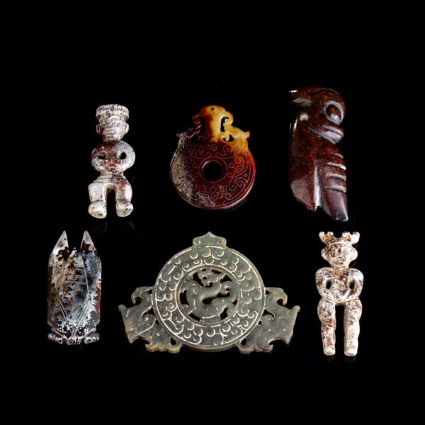 SIX ARCHAIC STYLE JADES