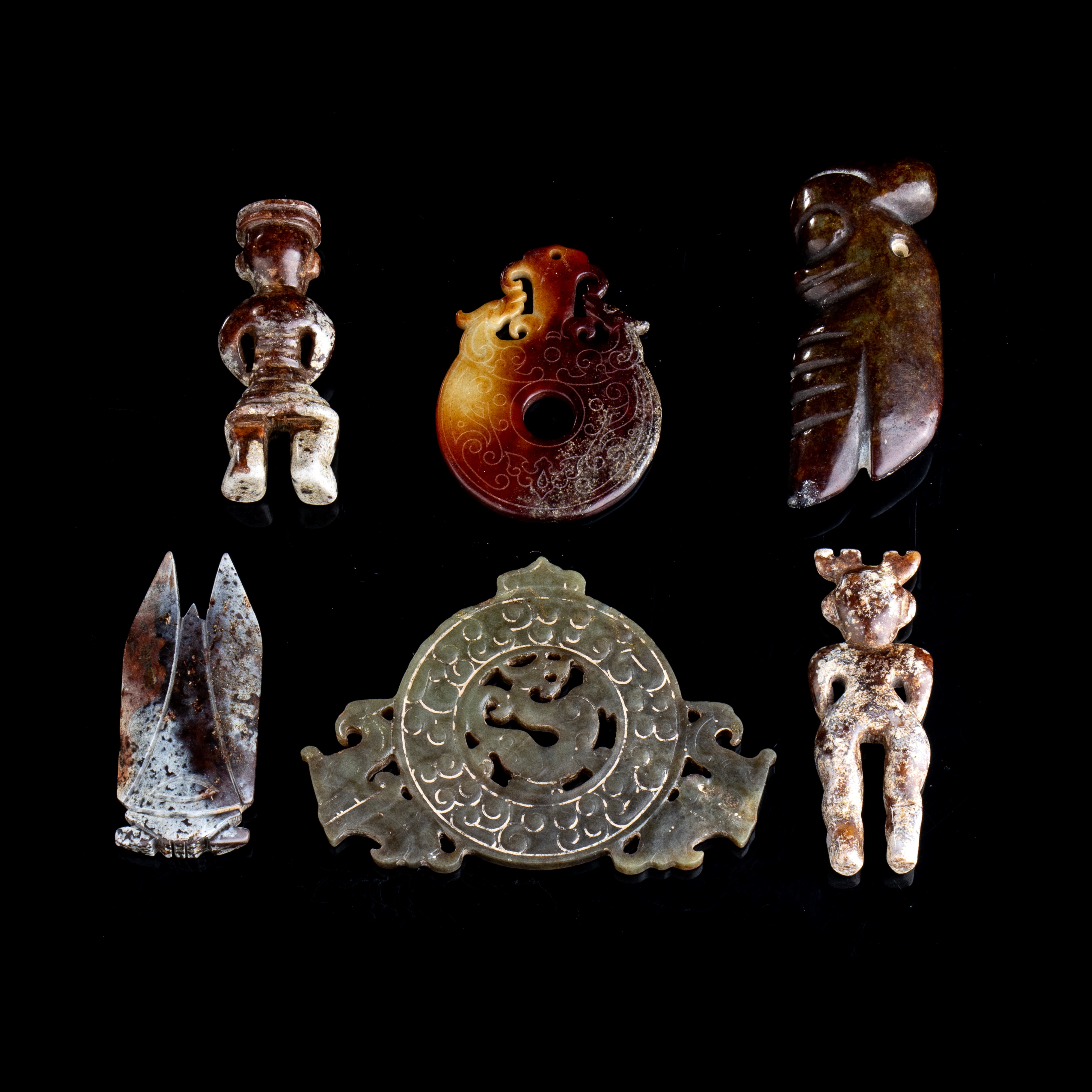 SEI GIADE DI STILE ARCAICO