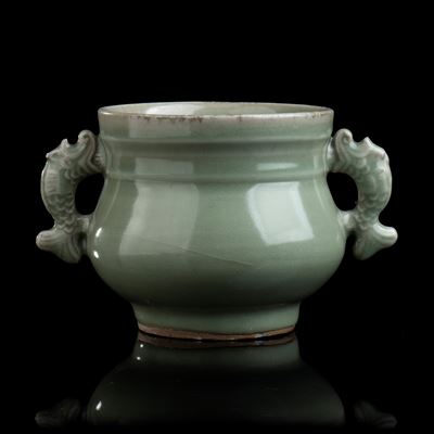 Incensiere in Ceramica con Invetriatura Céladon