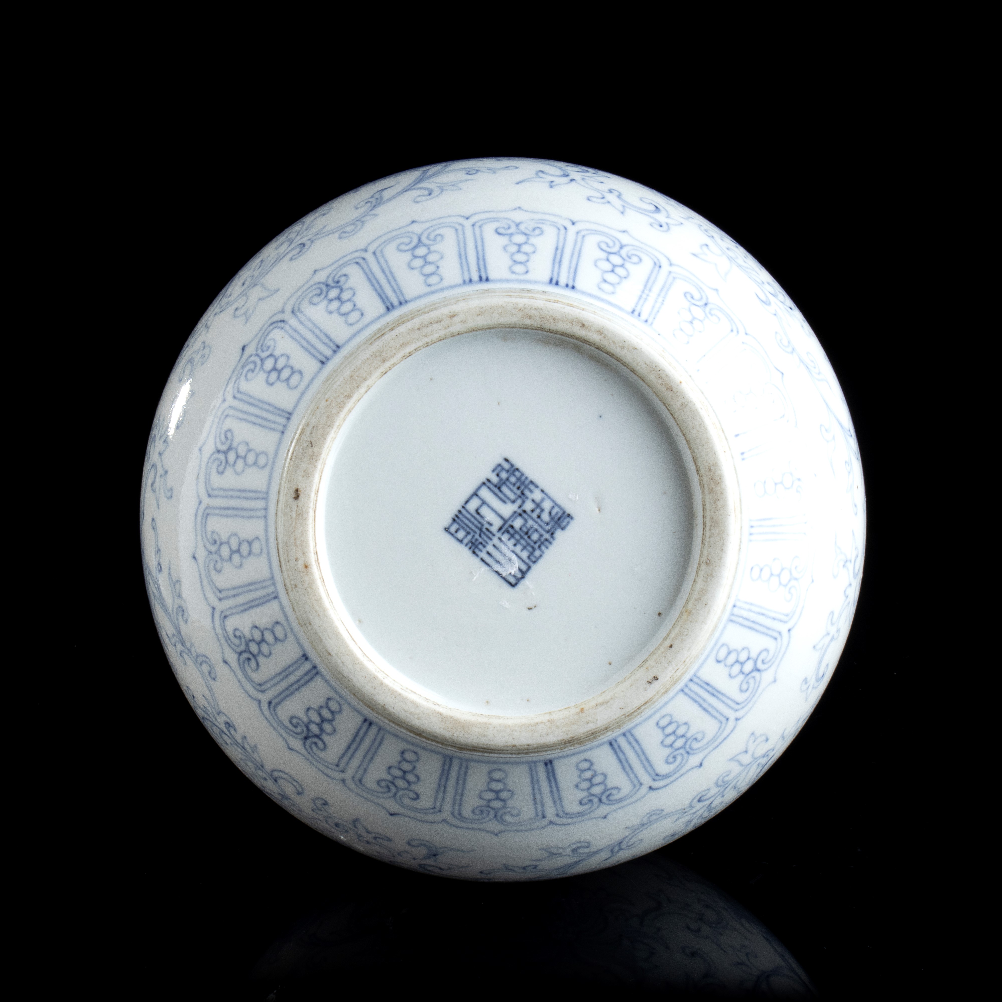 Vaso a Bottiglia in Porcellana 'bianco e Blu'