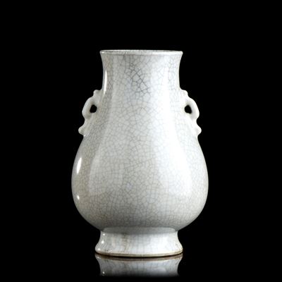 Vaso Hu in Porcellana con Invetriatura Craquelè