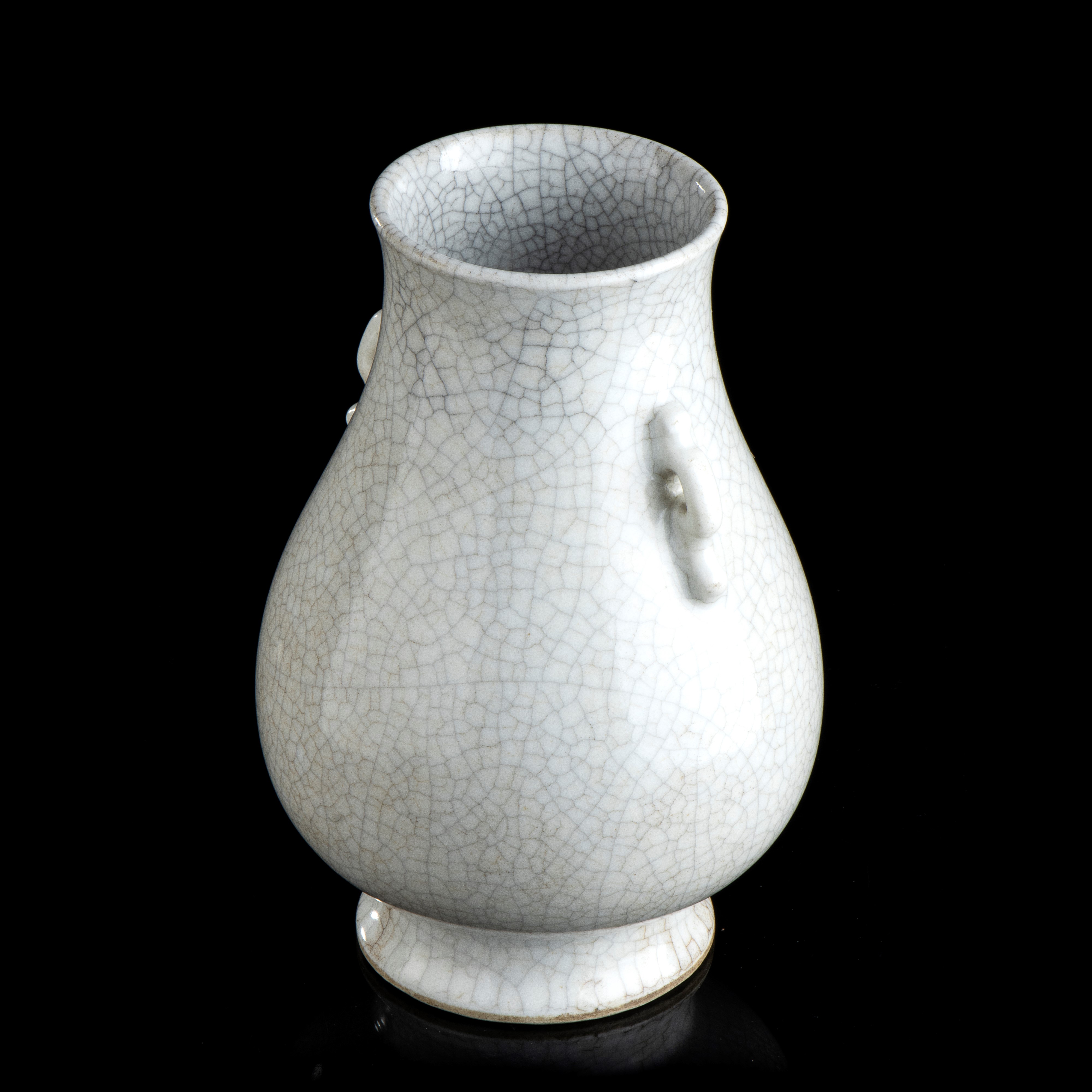 Vaso Hu in Porcellana con Invetriatura Craquelè