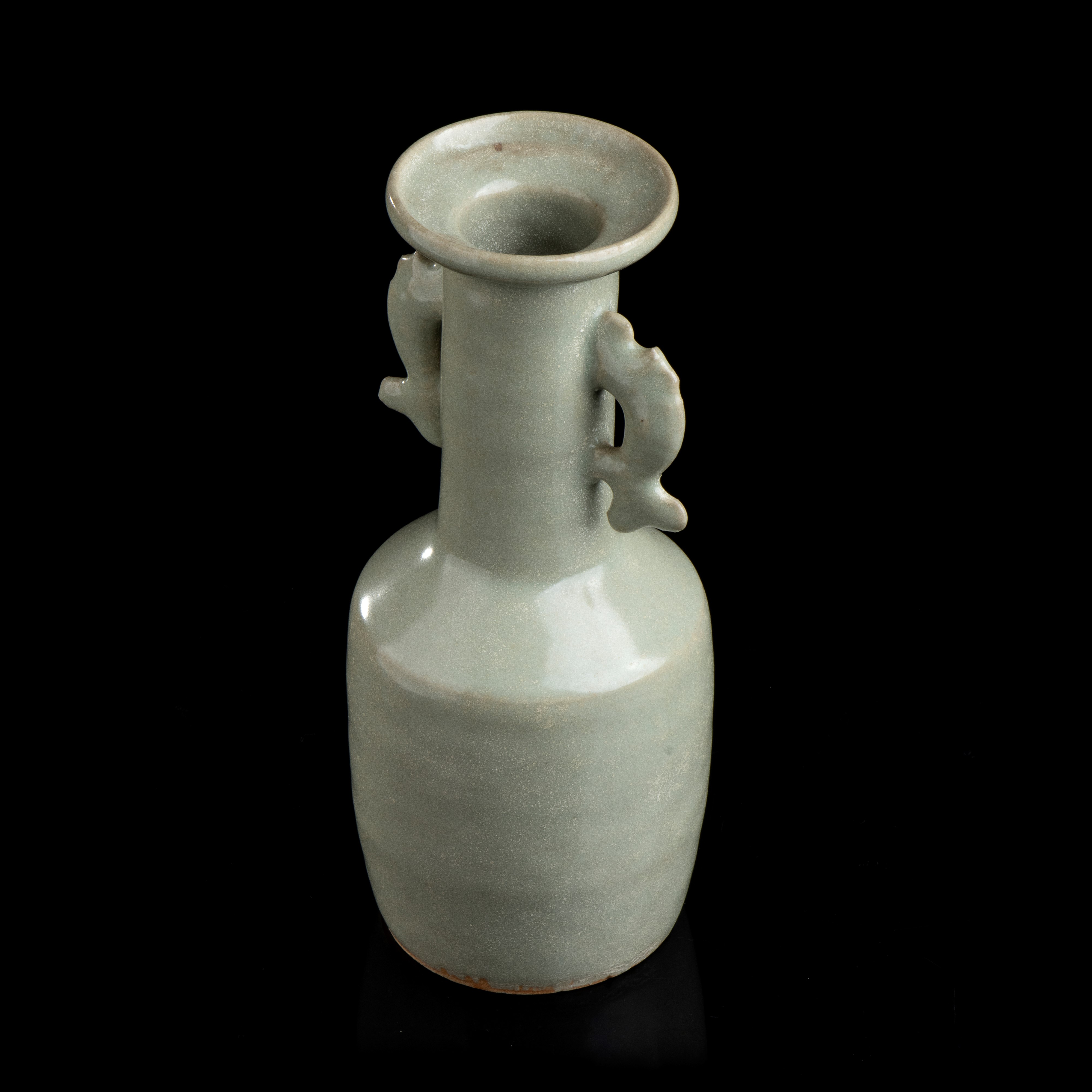 Vaso a Bottiglia in Ceramica con Invetriatura Céladon