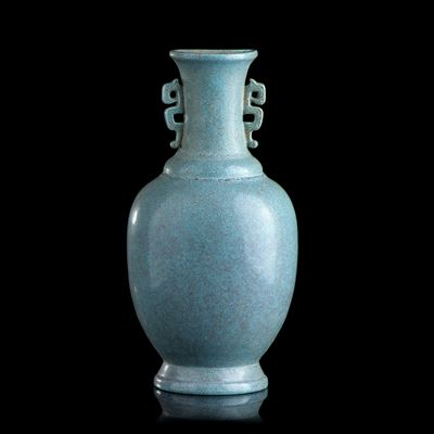 Vaso da Muro in Porcellana con Invetriatura 'robin's Egg'