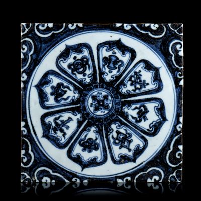 Piastrella in Porcellana 'bianco e Blu'